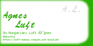 agnes luft business card